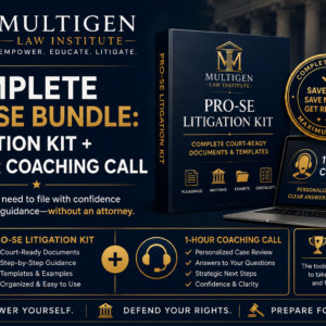 Complete Pro-Se Bundle: Litigation Kit + 1-Hour Coaching Call